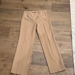 Nic & Zoe tan side zip flat front slacks - size 8